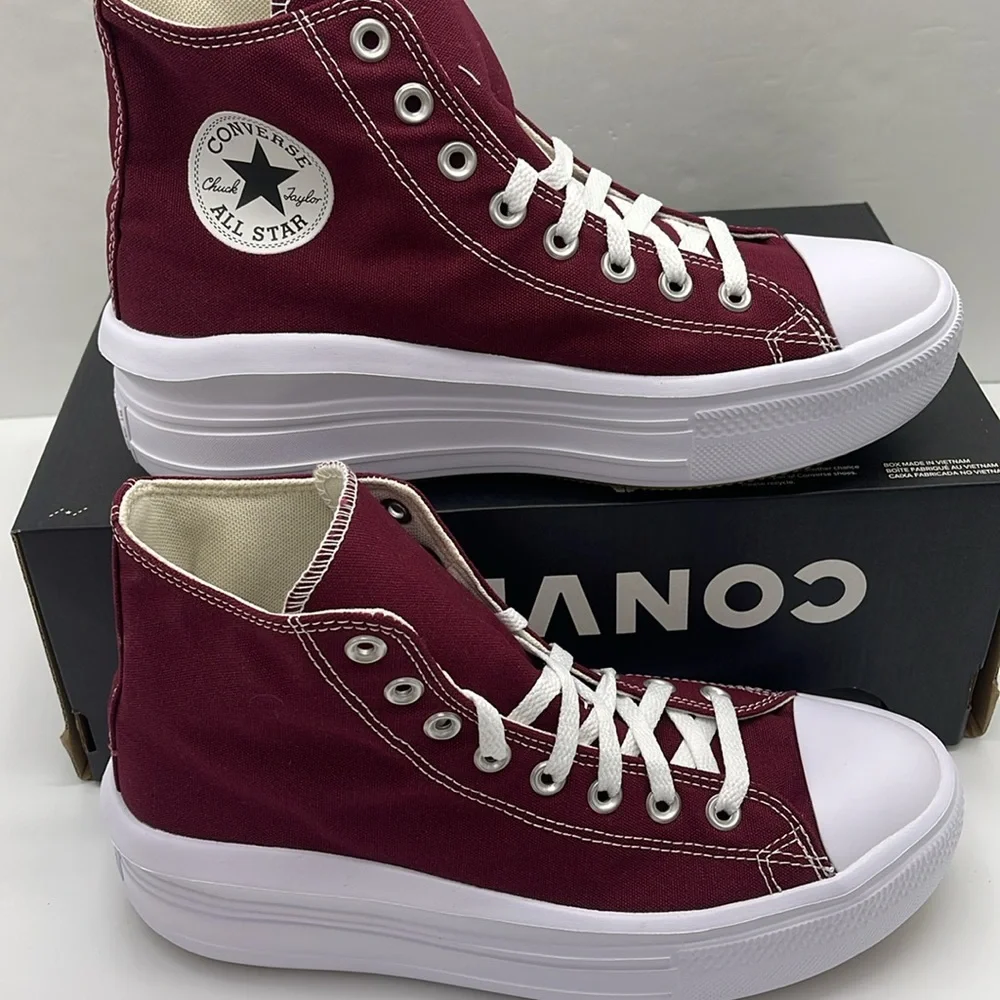 Converse WMNS High-Top Platform Sneakers A02430C CTAS MOVE HI
DARK BEETROOT/WHIT - Picture 2 of 16